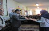 تجلیل از دانش آموز برگزیده مسابقات کتابخوانی کشوردر شهرستان فیروزه